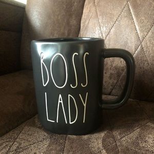 Rae Dunn black coffee mug. BOSS LADY